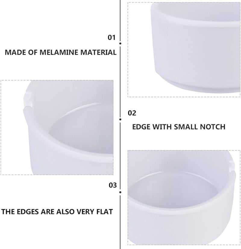 صينية رماد الميلامين البيضاء مقاومة للحرارة وسهلة التنظيف للاستخدام الداخلي والخارجي - Image 5